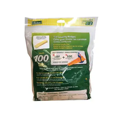 Tile leveling wedges 100pcs part 2 #05712 / cales pour niveler, View more