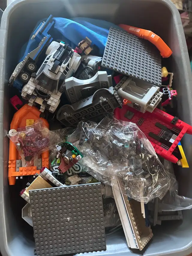 Bins of legos