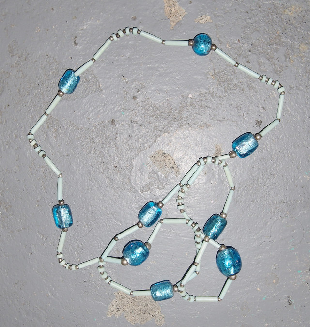 $20 Vintage MCM blue aqua bead necklace beach mermaid style in Jewellery & Watches in Sudbury