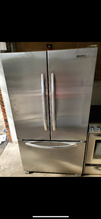 KITCHEN AID 36 w fridge BOTTOM freezer