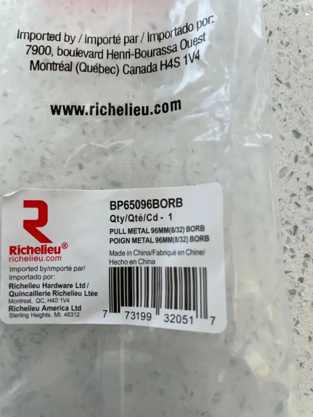 Richelieu Silver Cupboard door pulls  or drawer handles -6 in Hardware, Nails & Screws in North Bay - Image 6