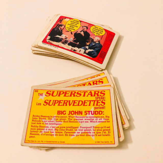 1985 WWF O Pee Chee Wrestling Cards Superstars Speak Lot of 21 in Arts & Collectibles in City of Toronto