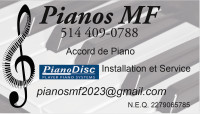 Accordeur - Technicien de piano  514 409-0788