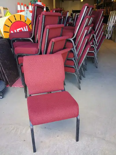 In good condition. Some have minor blemishes, as shown. Seats measure approximately 20" wide x 18" d...