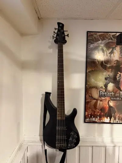 Yamaha TRBX505 5-String Electric Bass Guitar, Translucent Black, View more