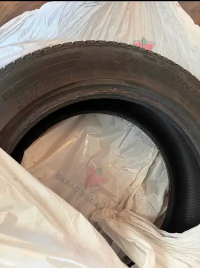 4 Tires: 205/55 R16 They have always been in bags so they are in fair condition. All season/Summer