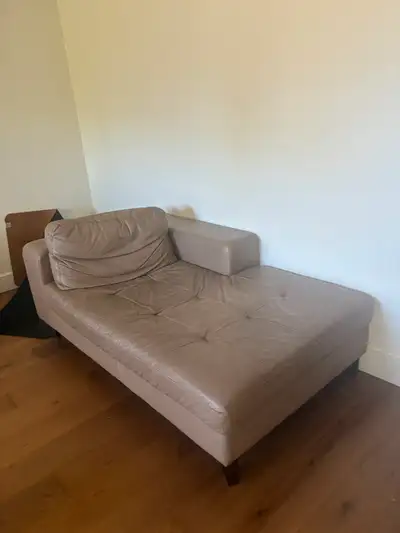 100% Italian Leather Natuzzi - Couch & Day Bed Combo, View more