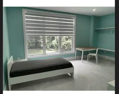 Nice furnished bedroom on 2nd floor of a newly built house With private full bathroom Shared kitchen...