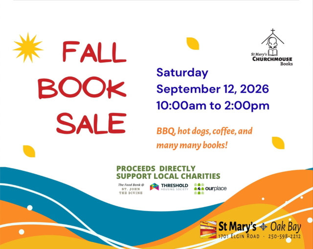 Churchmouse Books Fall Charity Book Sale