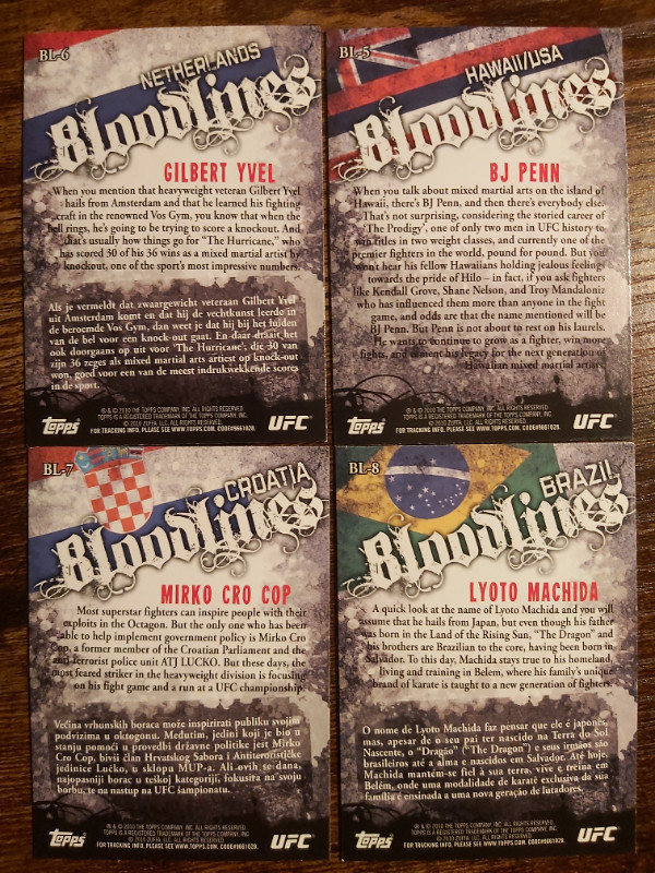 UFC Bloodlines Topps Insert Cards in Arts & Collectibles in Peterborough - Image 2