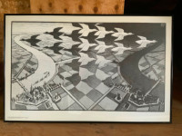 M.C.Escher ‘Night And Day’ Framed Print