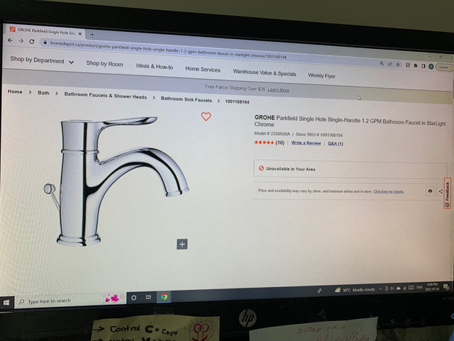 NEVER USED-BRAND NEW!GROHE FAUCET/TAP-COST $300-ONLY $135! in Bathwares in City of Toronto - Image 2