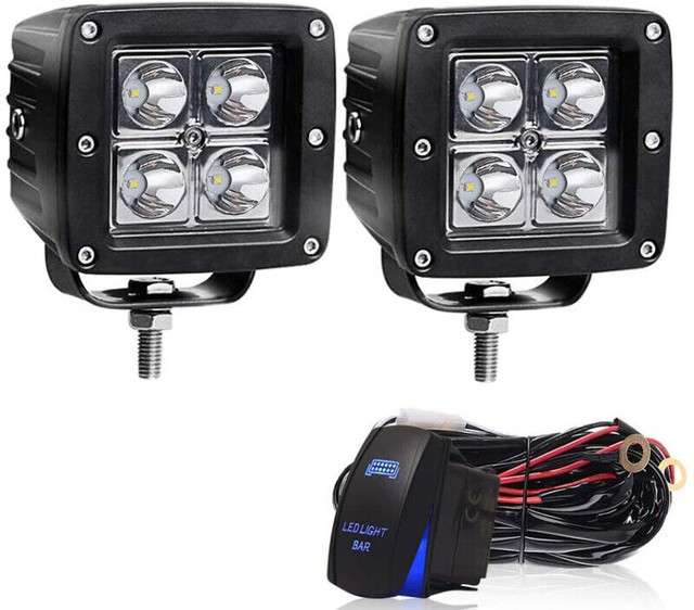 TURBOSII A-Pillar 3"x3" 16W LED Fog Lights - Casting Aluminum in Other Parts & Accessories in Guelph