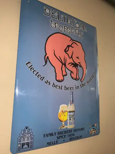 Vintage Delirium Tremens Belgian Beer tin Excellent Condition 3D, View more