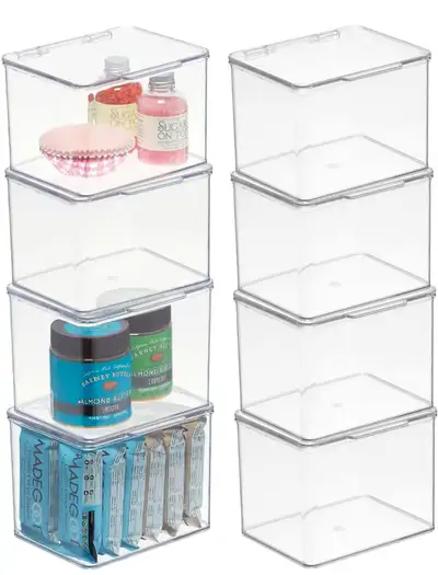 8 Pack mDesign Plastic Kitchen Pantry and Fridge Storage Organiz, View more