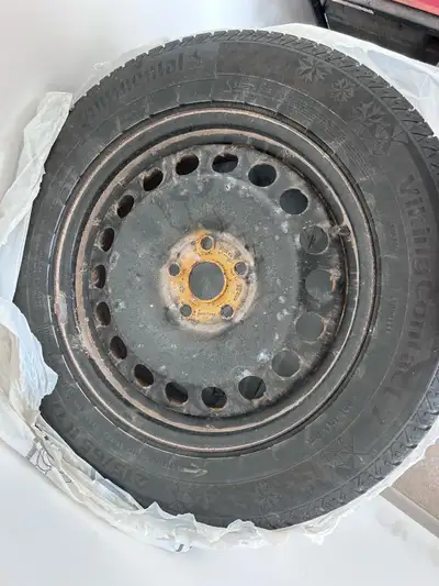 Volkswagen Tiguan winter tires on rims. Have about two winters left on the tread dependent on kilome...