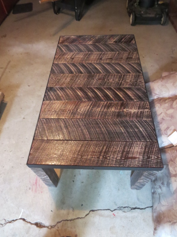 Saw Cut Coffee Table, 44.5"x22.5"x 16" Coffee Tables Barrie Kijiji