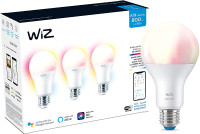 WiZ 60W A19 Frosted WiFi Full Color Light Bulbs