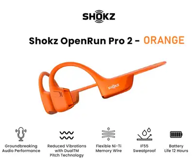 Écouteurs Sans-Fil Bluetooth S820 OpenRun PRO 2 Shokz - ORANGE, View more
