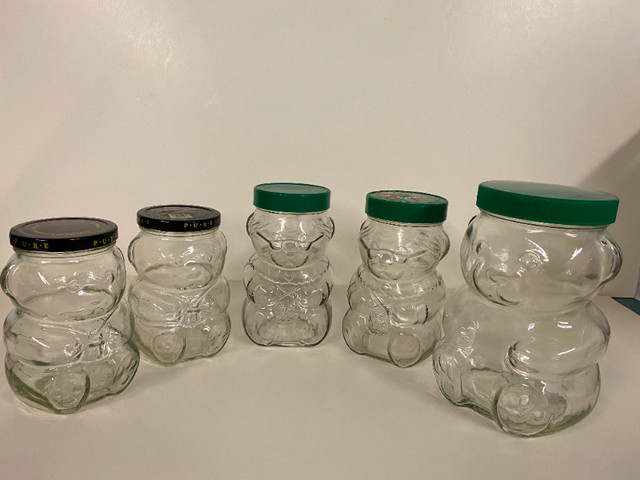 Five Vintage Kraft Bear Glass Jars (1980s) in Arts & Collectibles in Hamilton