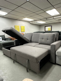 NEW IN BOX Sectional Sleeper with Storage in Left/Right chaise