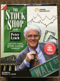 CD Rom Peter Lynch - The Stock Shop 1997 Windows 3.1, 95 Vintage