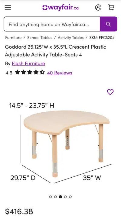 Children’s Activity Table, View more