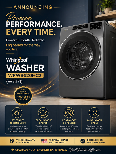ON SALE — PREMIUM WHIRLPOOL FRONT LOAD WASHER   Whirlpool, View more