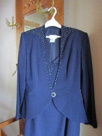Navy Lady's Formal Dress and Jacket