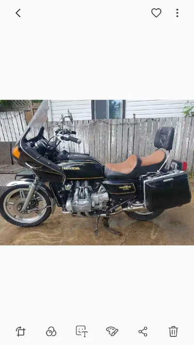 I am selling a used 1978 Honda Gold Wing with a black finish, featuring a smooth ride and reliable p...