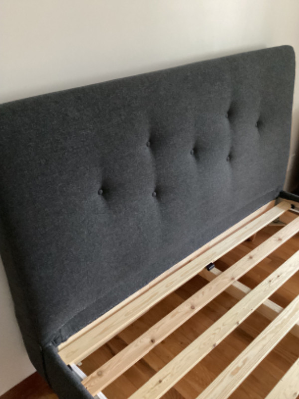 IKEA IDANAS Upholstered Queen Bed Frame in Beds & Mattresses in Winnipeg - Image 3