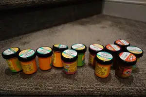 **if ad is up, it is available, FOR TROUT- 1 thing 5 dollars. 5 items for 15 dollars, orange, white....