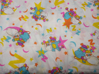 Vintage 1980s Popples Cotton Fabric 240 by 43 inches