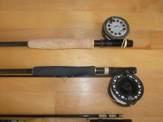 3 Cannes moulinets peche mouche truite, 3 Fly rods reels in Arts & Collectibles in City of Montréal - Image 2