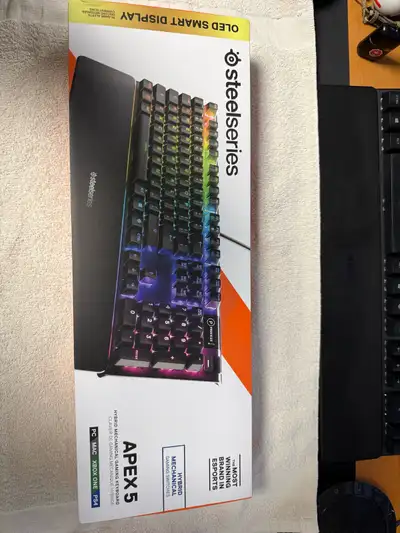 Brand new. Apex 5 hybrid mechanical gaming keyboard.