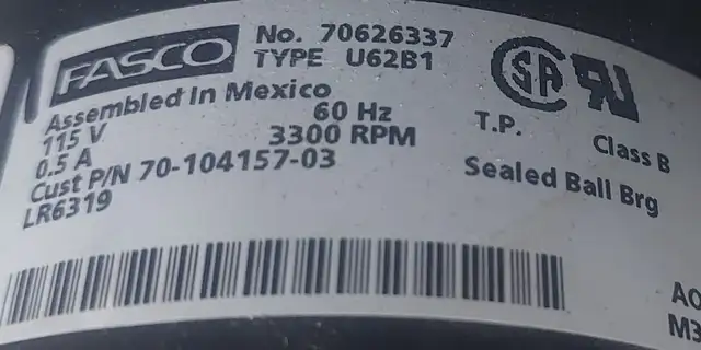 Fasco 70626337 Draft Inducer Motor – 3300 RPM - M191 in Heating, Cooling & Air in City of Toronto - Image 7