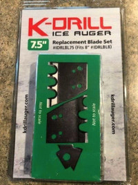 Ice auger K-DRILLreplacement blades.7-1/2 &amp; 8-1/2 (new)