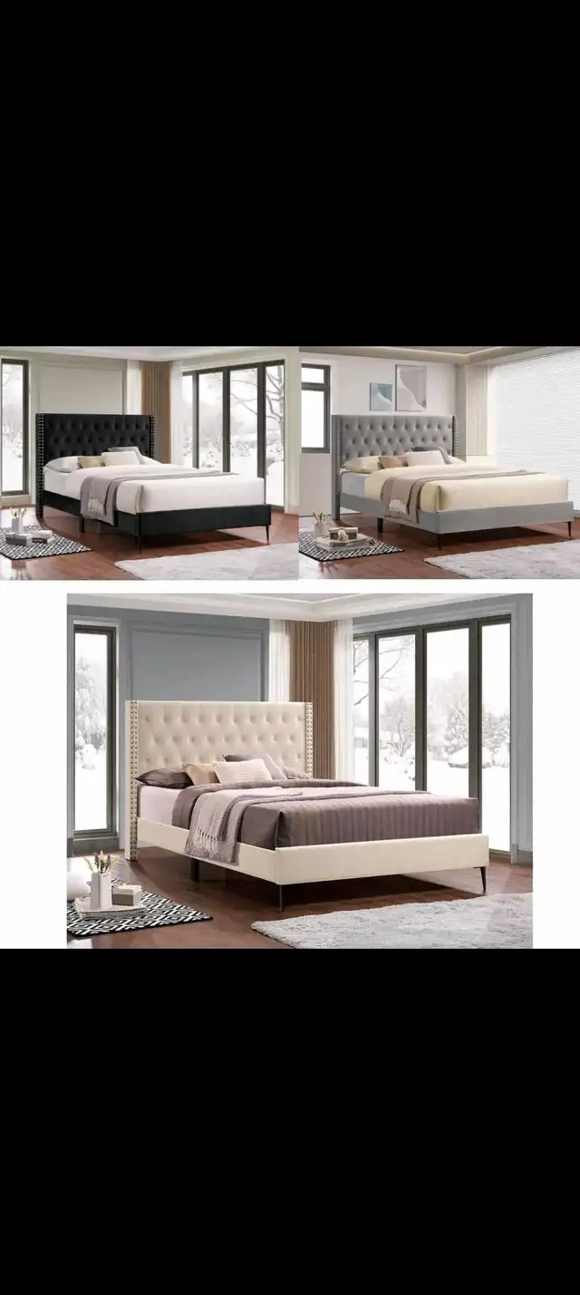 Cadre de lit à vendre (simple, double, queen, king) in Beds & Mattresses in City of Montréal - Image 2