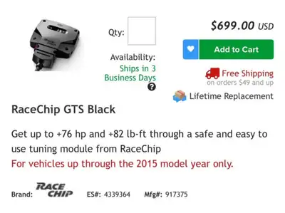 Audi 3.0T S4 S5 SQ5 Q7 Racechip GTS Tuning 76HP+ 82Lbs, View more