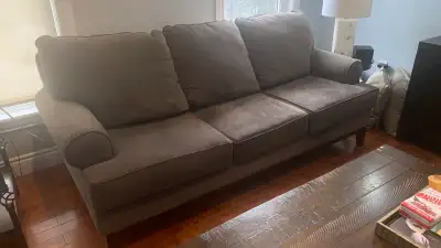 3 seater brown cloth couch, View more