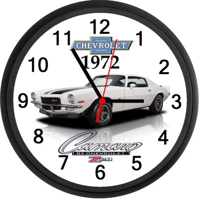 1972 Chevrolet Camaro Z28 (White) Custom Wall Clock - New, View more