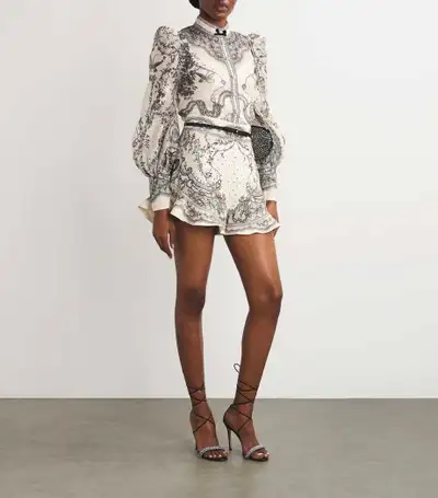 ZIMMERMANN'Crush Flat Front Frill' shorts, View more
