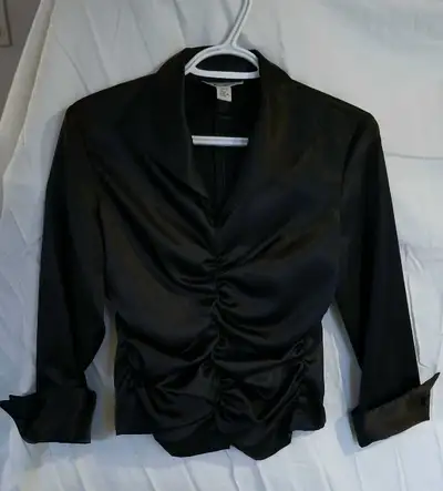Top Black Satin Ruched, View more