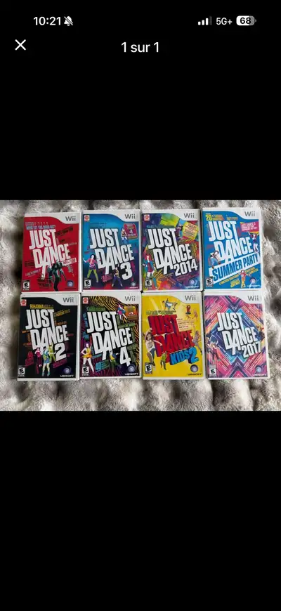 JEUX NINTENDO WII JUST DANCE 10$ CHAQUE , View more
