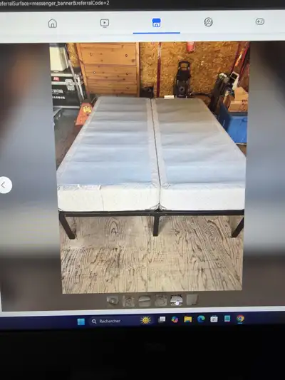 Deux sommiers de 30 pouces Pour faire une base de lit Queen, View more