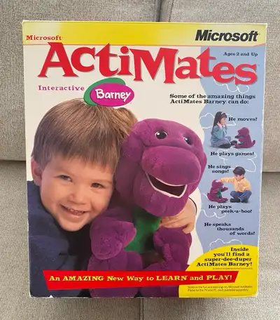 1997 Microsoft Actimates Barney with PC Pack, View more