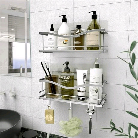 Shower Caddy Basket Shelves Polished Silver, Pack of 2 - New in  in Floors & Walls in Mississauga / Peel Region