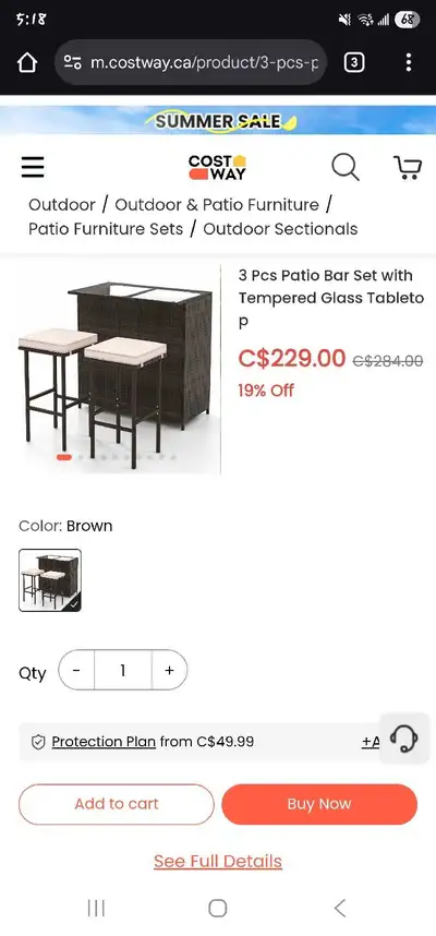 patio bar set, View more