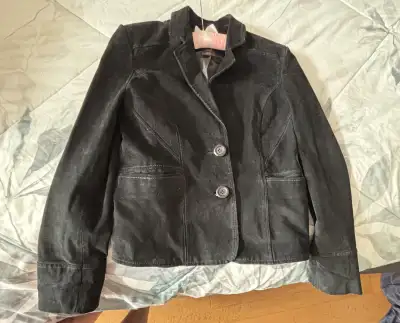 100% Designer Suede Leather Massim Gorgeous blazer/jacket Size M, View more