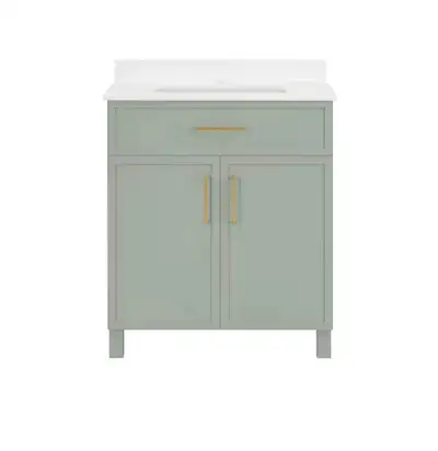BRAND NEW 30” 2 door, tilt down drawer SageGreen Bathroom Vanity, View more